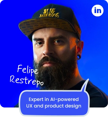 man Felipe Restrepo Expert in AI-powered UX and product design